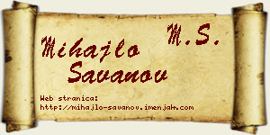 Mihajlo Savanov vizit kartica